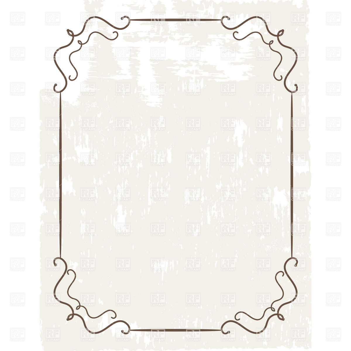 1200x1200 Simple Vintage Frame On Grungy Background Vector Image Vector