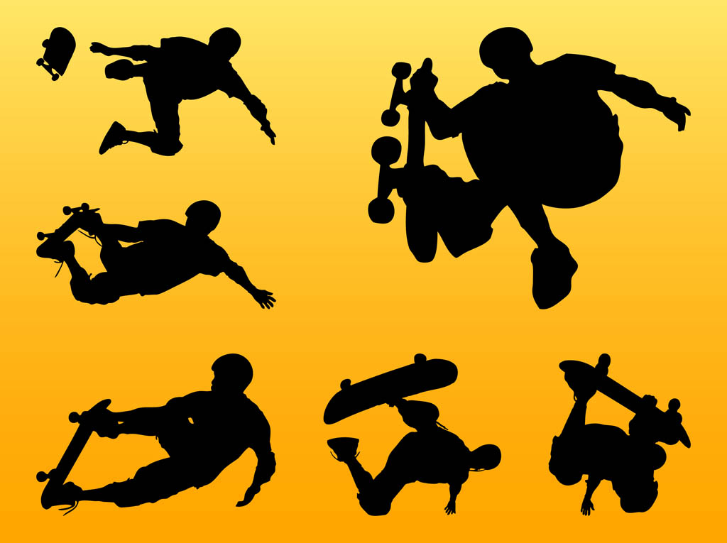 1024x765 Skateboarding Silhouettes Vector Art Amp Graphics