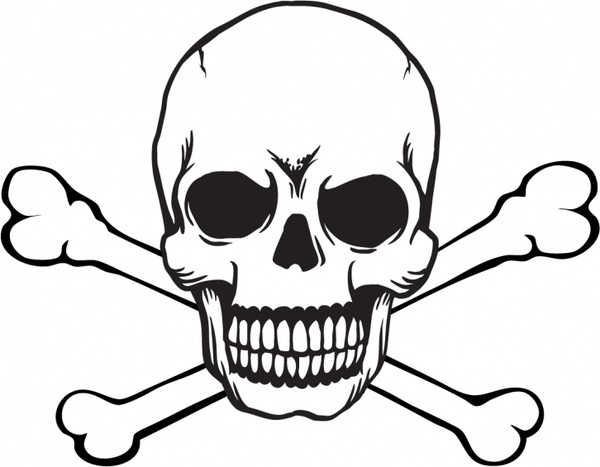 600x467 Skull And Crossbones Free Vector In Adobe Illustrator Ai ( .ai