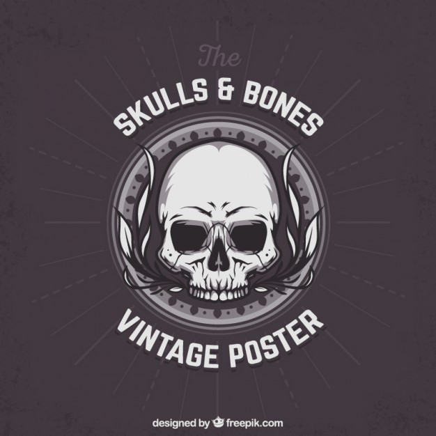 626x626 Skull And Bones Poster Vector Free Download