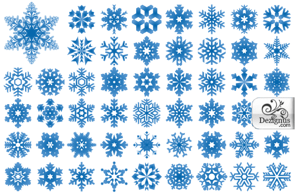 600x395 Free Vector Snowflakes Illustrator And Photoshop Shapes