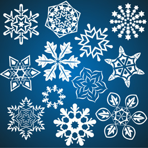 300x300 Free Vectors Winter Vector Snowflakes Vector Design