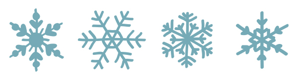 600x166 8 Free Hand Drawn Vector Snowflakes