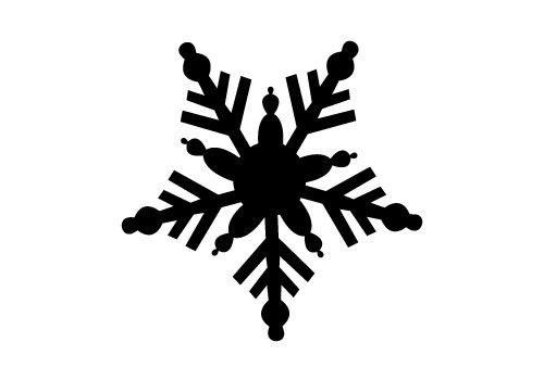 500x350 Free Snowflake Vector Silhouette