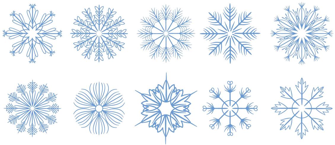 1130x490 Free Snowflakes 2 Vectors