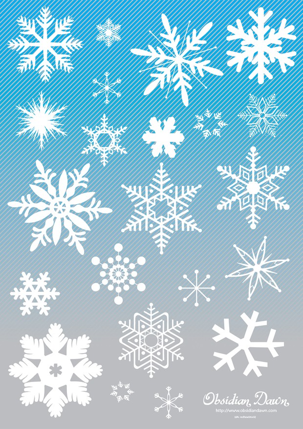 620x876 Snowflake Vector Art Collection Vector Art Graphics