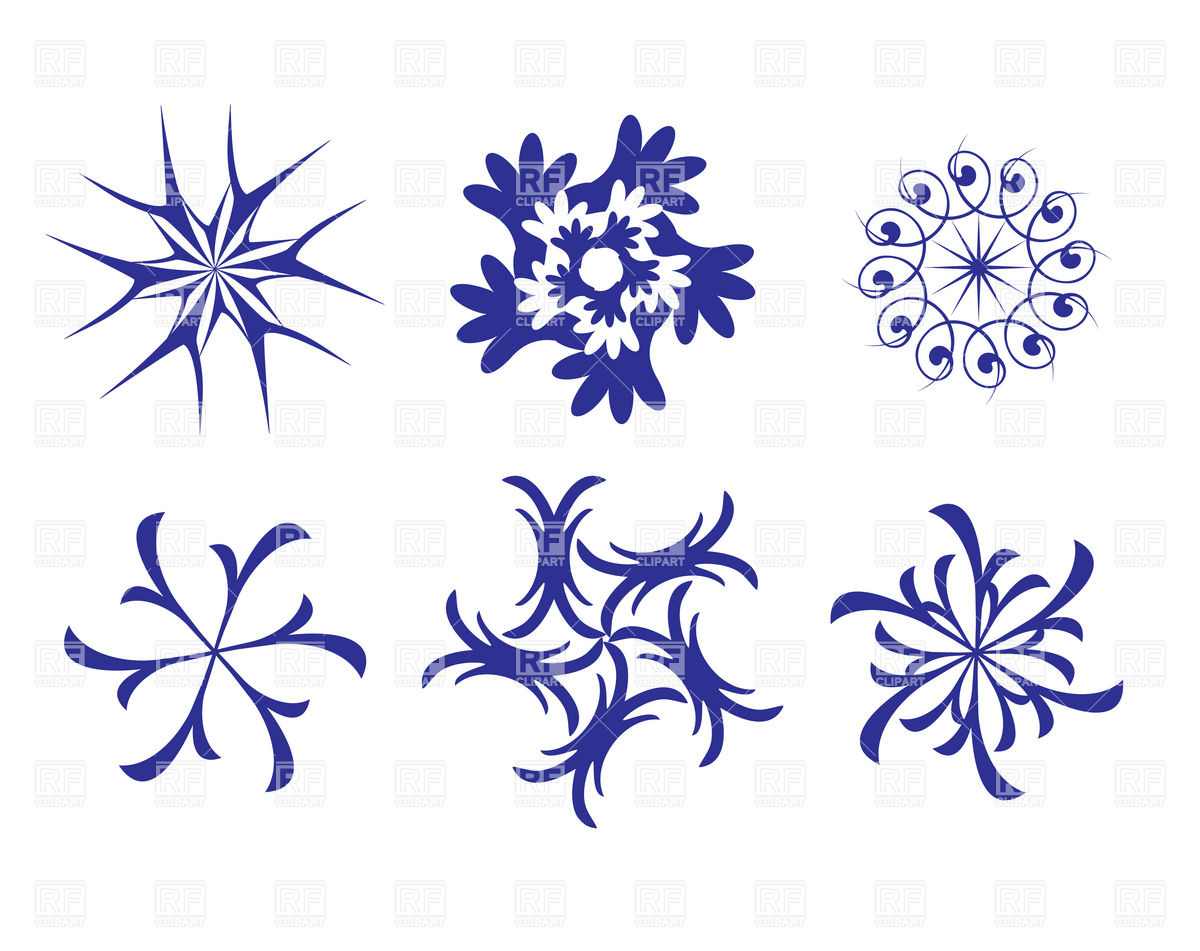1200x951 Stylized Snowflakes Vector Image Vector Artwork Of Design