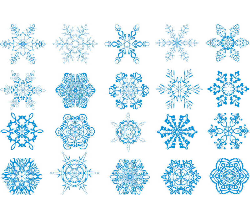 800x700 Blue Christmas Snowflakes Vector Free Stock Vector Art