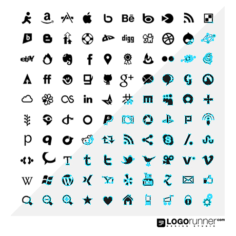 460x460 100 Free Vector Social Media And Web Icons Logorunner Design