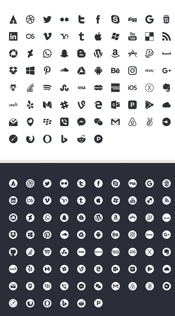 600x1080 Best Free Social Media Icons Sets