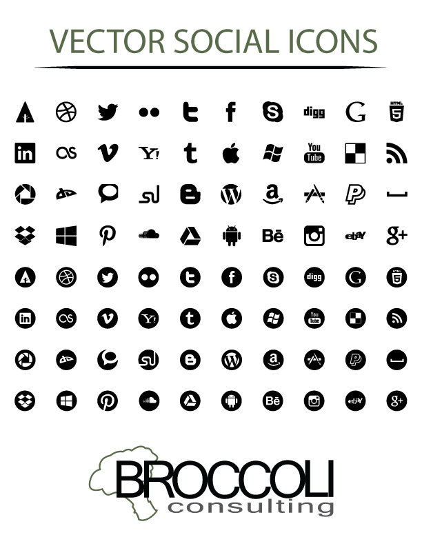 612x792 Free Vector Social Media Icons Crystal Lengua Business Blog