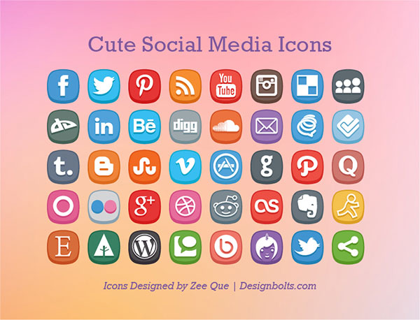 600x458 Free Cute Social Media Icons 256 Pngs Amp Vector Ai File