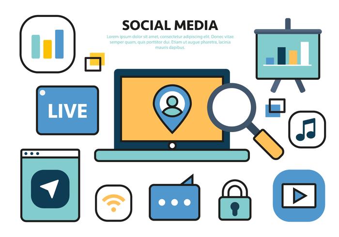 700x490 Free Social Media Vector Illustration