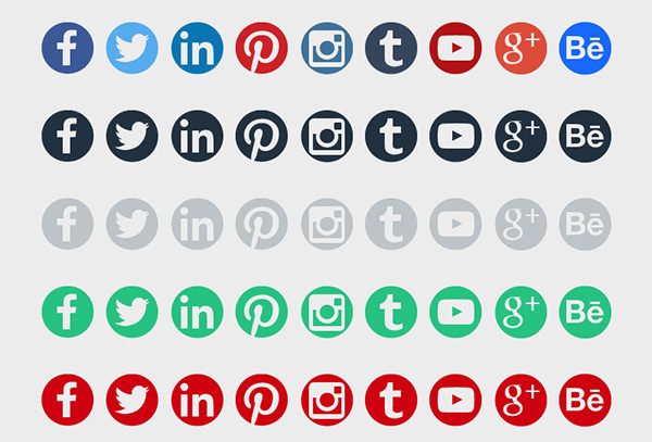 600x407 Set Of Social Media Vector Icons
