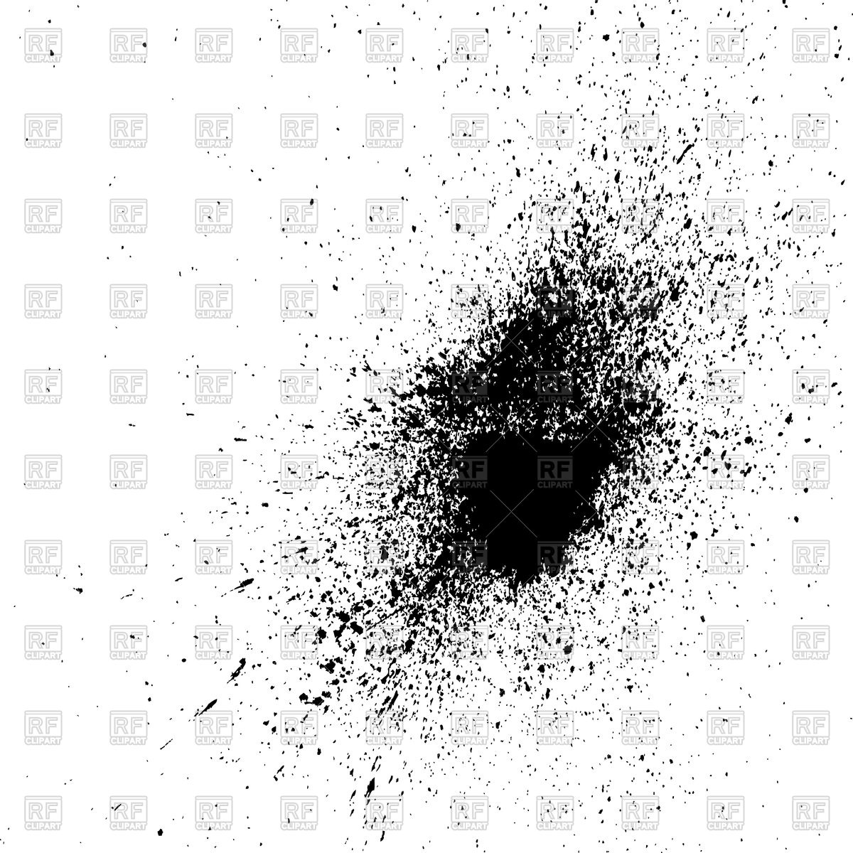 1200x1200 Acrylic Black Explosion Paint Splatter Vector Image Vector