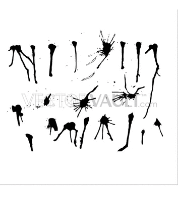 353x400 Buy Vector Ink Splatter Drips Royalty Free Illustration