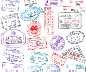 280x235 Passport Stamps Vector
