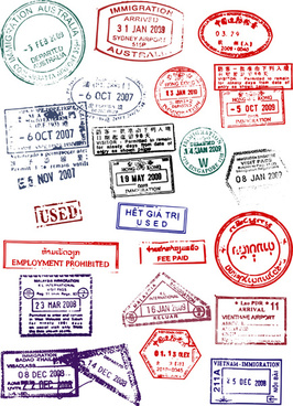 266x368 Passport Stamps Vector Free Vector Download (871 Free Vector) For