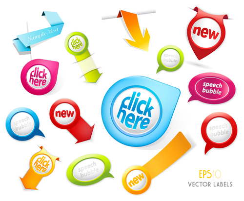 500x412 Different Sale Label Stickers Vector 05 Free Download