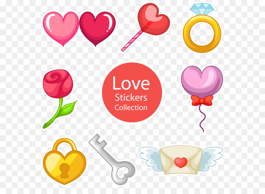 900x660 Love Sticker Vector Material Png Download