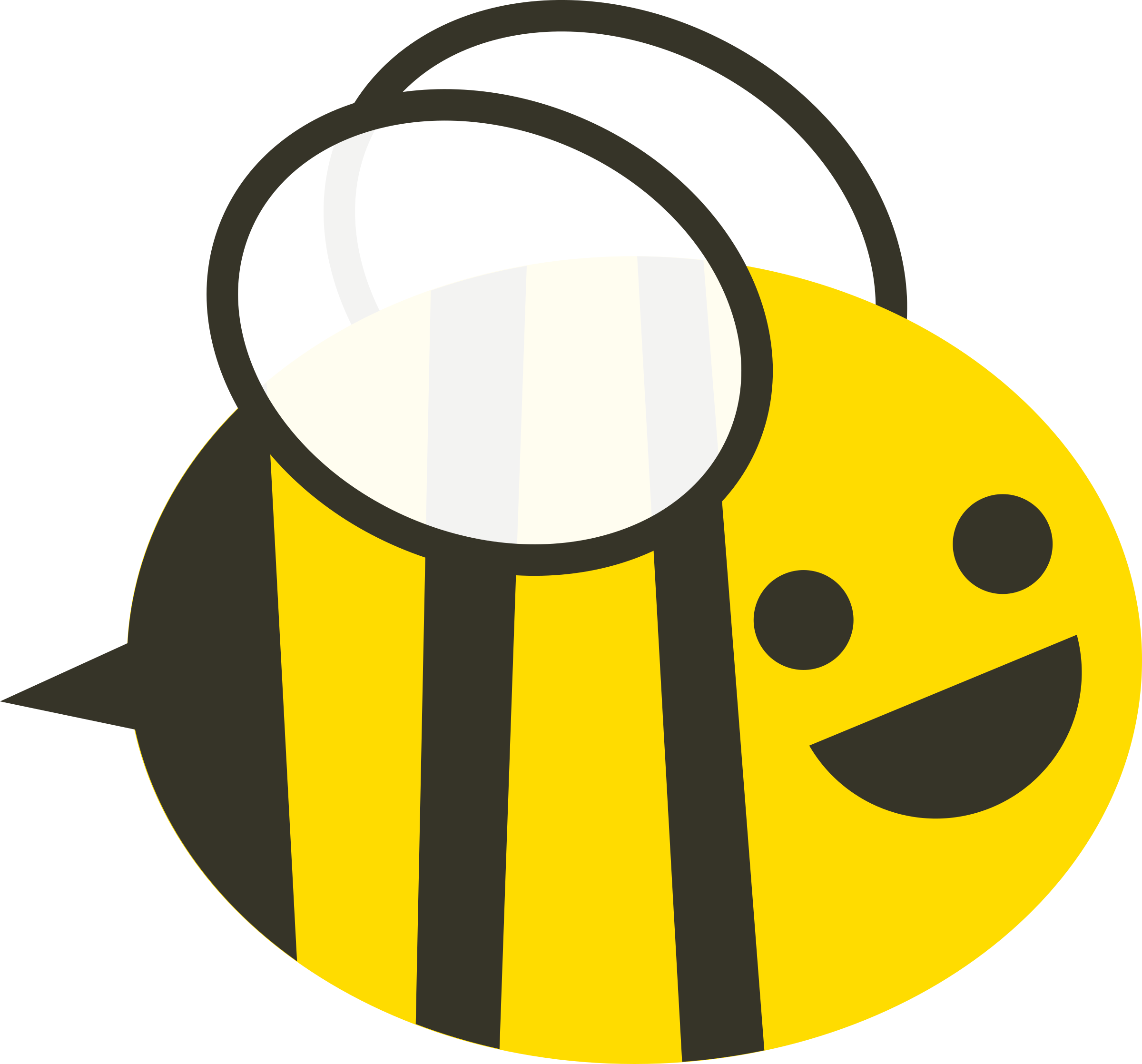 2400x2236 Cartoon Bee Vector Art Image