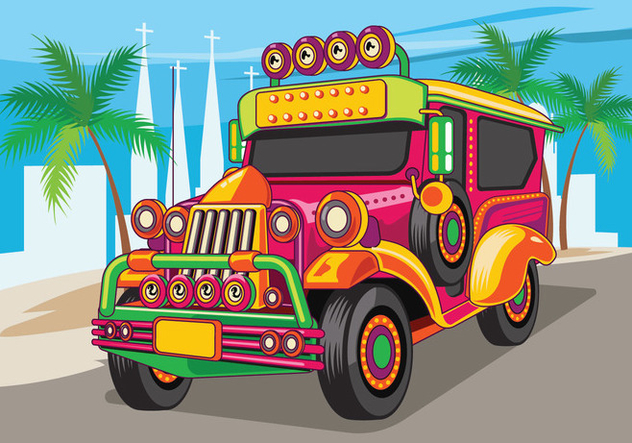 632x443 Philippine Jeep Vector Illustration Or Jeepney Free Vector