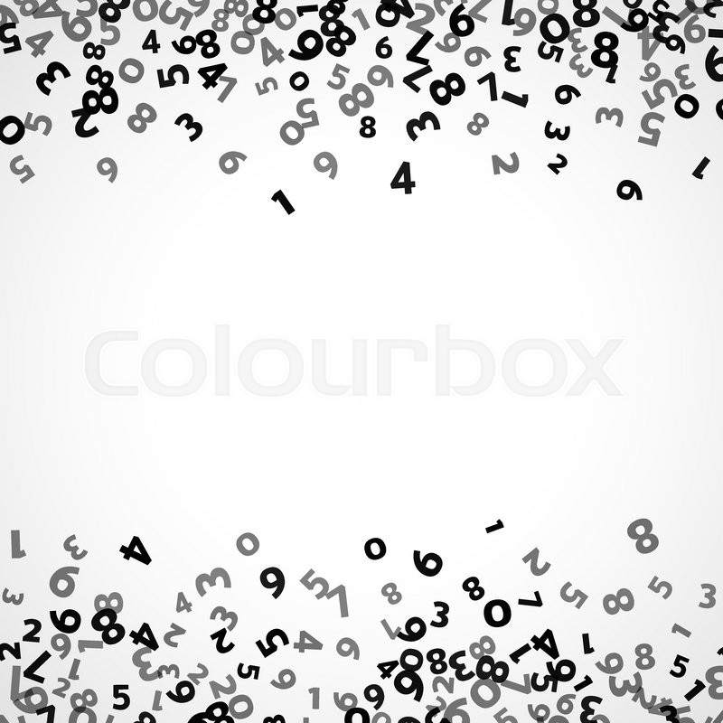 800x800 Abstract Math Number Background. Vector Illustration For Business