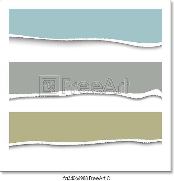 561x581 Free Art Print Of Vector Torn Paper. Vector Torn Paper. Set Of