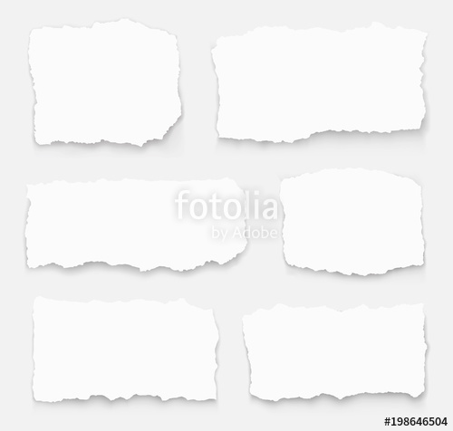 500x476 Set Of Torn Paper Different Shapes. Collection Of Ripped Paper