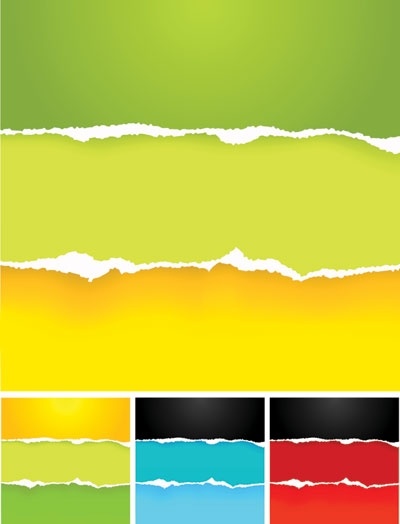 400x524 Colorful Torn Paper Vector Free Vector In Encapsulated Postscript