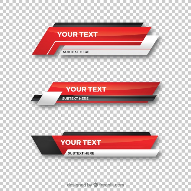 626x626 Collection Of Red Lower Third Vector Free Download