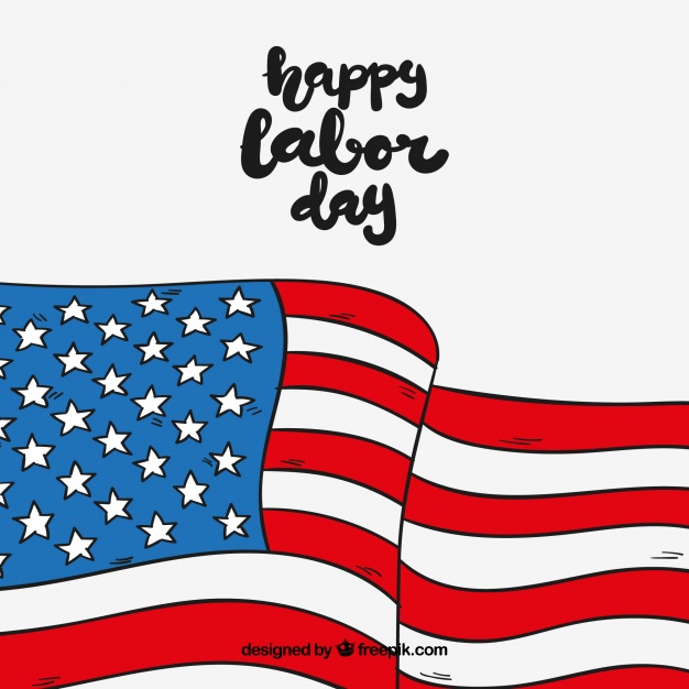 626x626 Hand Drawn American Flag Waving Vector Free Download
