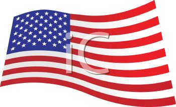 350x213 Picture Of An American Flag Waving In A Vector Clip Art