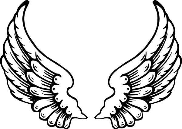 600x428 Angel Wings Clip Art Free Vector In Open Office Drawing Svg ( .svg