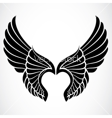 380x400 Angel Wings Vector Clipart Panda