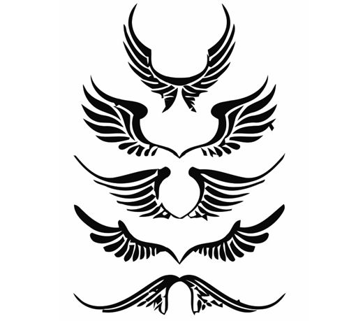 500x459 Angel Wing Clip Art Free Vector Of Angel Wings Tattoo Free