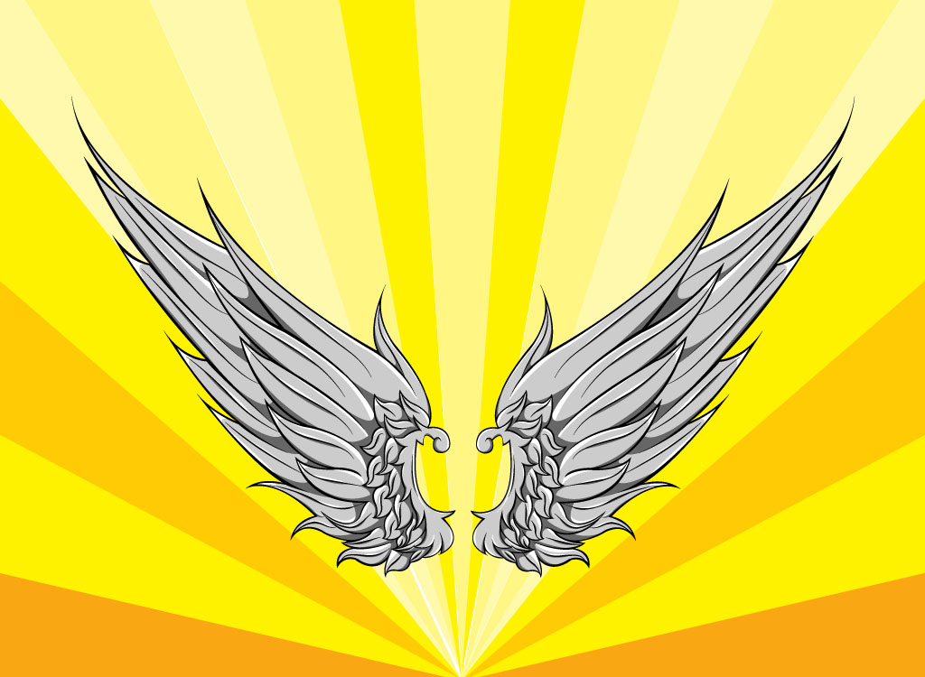 1024x750 Angel Wings Vector