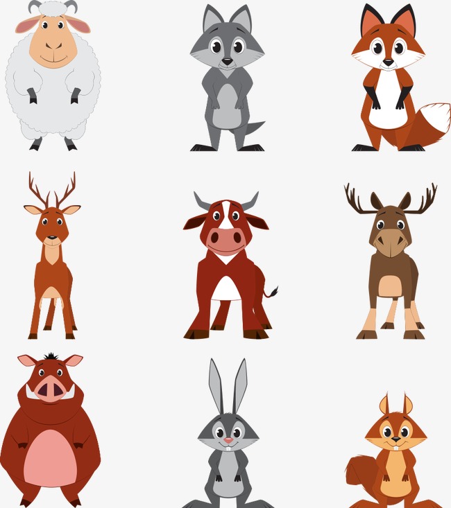 650x733 Stand Up Animal Vector, Animal, Cartoon Animals, Vector Animals