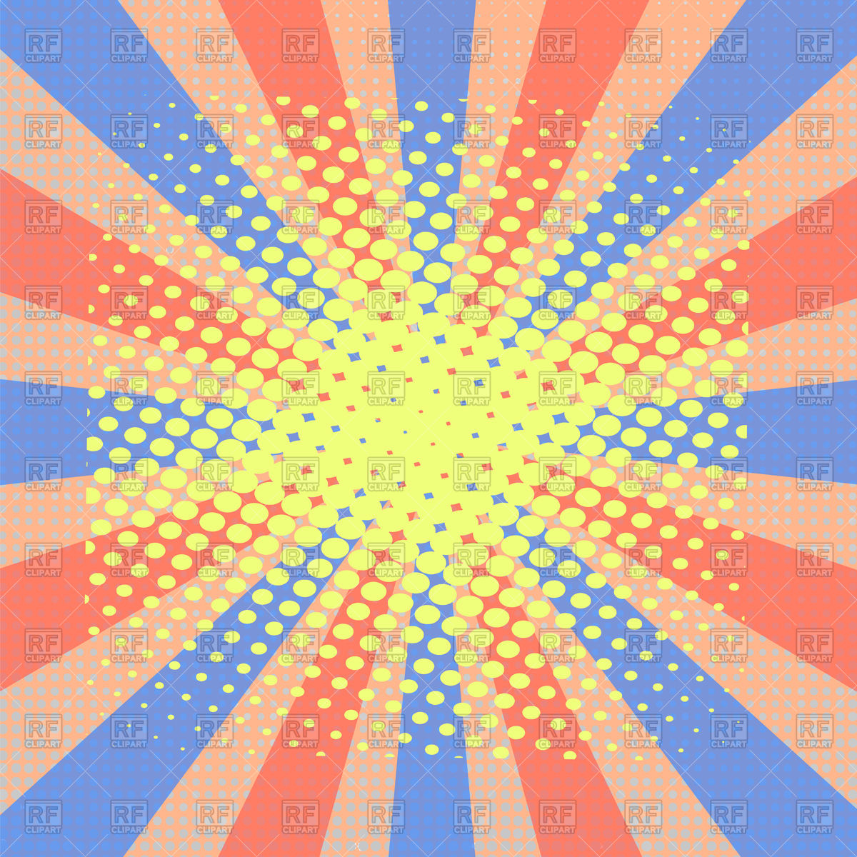 1200x1200 Comics Popart Style Background With Dots Vector Image Vector