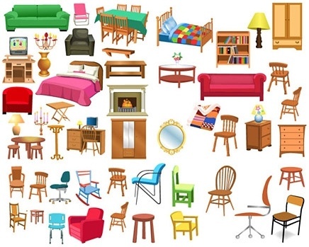 436x349 Realistic Furniture Free Vector Download (1,558 Free Vector) For