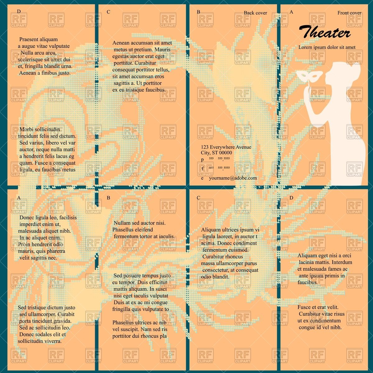 1200x1200 Theater Program Template Vector Image Vector Artwork Of