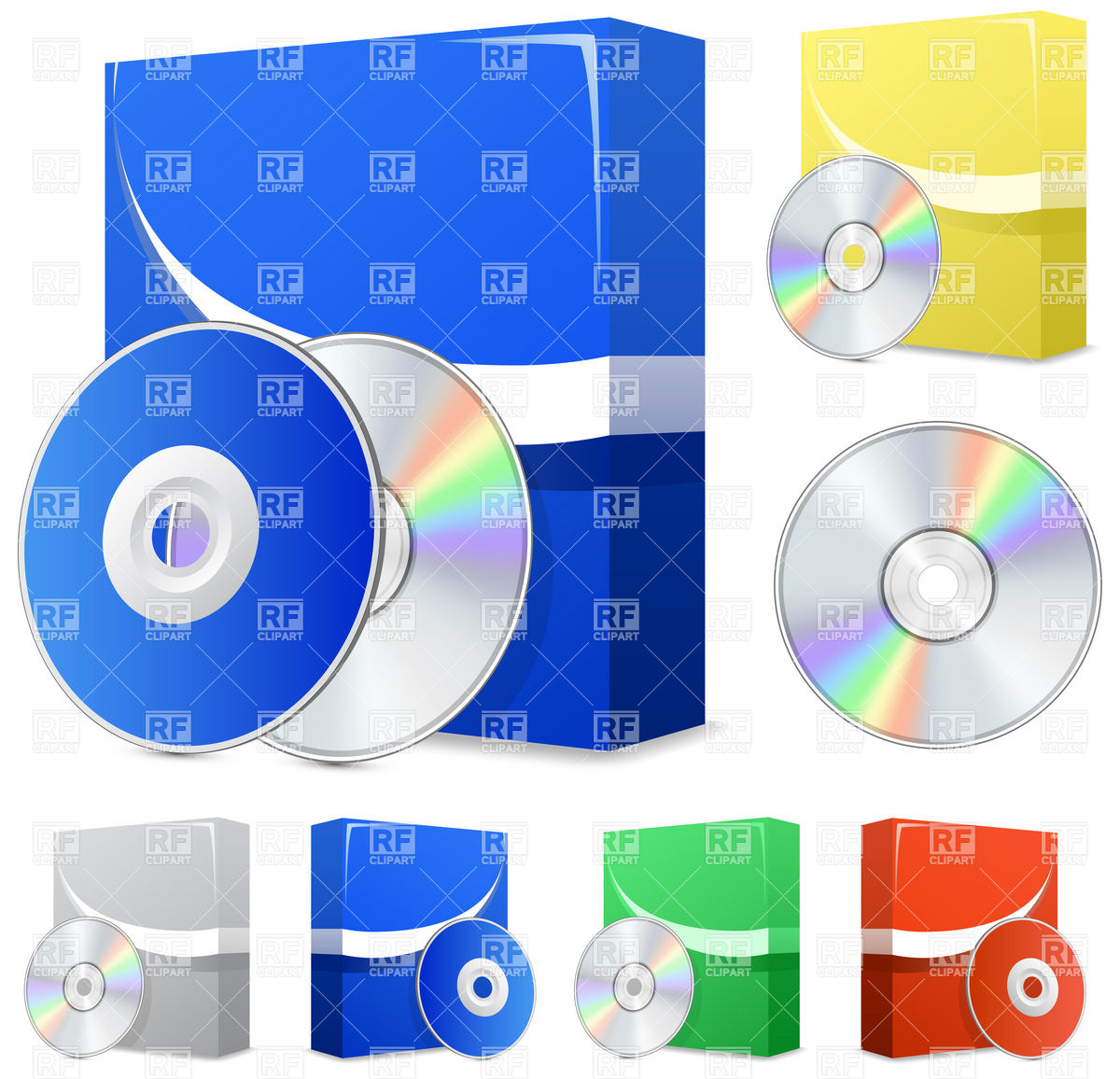 1200x1156 Software Boxes And Cd Disks Vector Image Vector Artwork Of