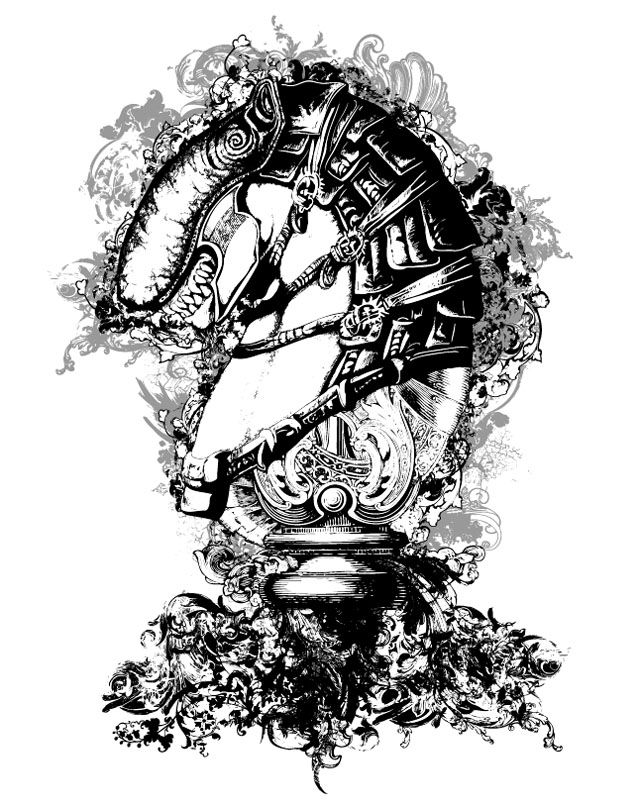 640x807 Vintage Horse