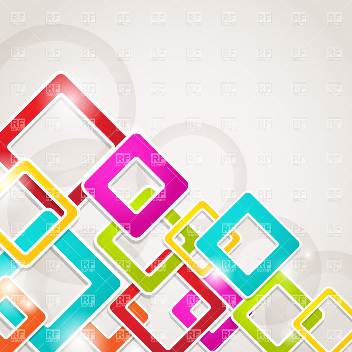 1200x1200 Abstract Background With Circles And Squares Vector Image Vector