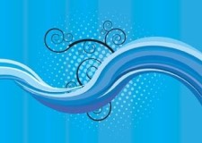 225x160 Blue Waves Vector Background, Beautiful Vector Background Adobe
