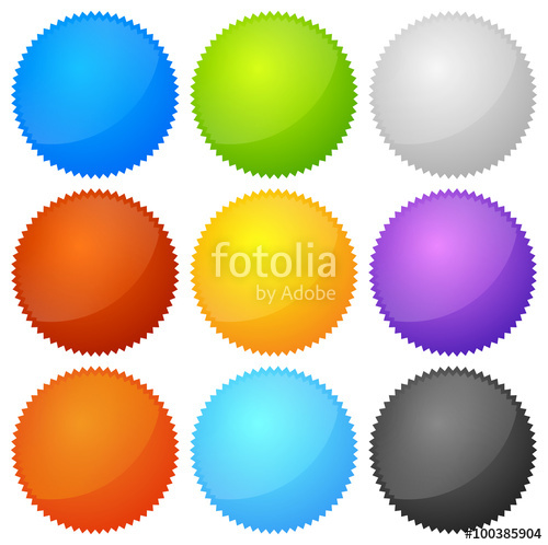 500x498 Colorful Starburst, Badge Shapes With Empty Space. Stock Image