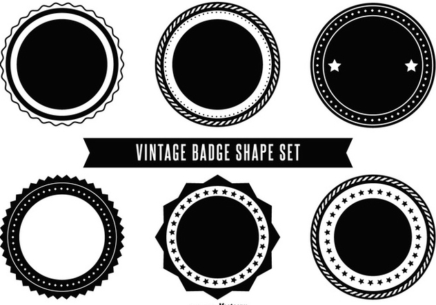 632x443 Blank Retro Vector Badges Free Vector Download 388821 Cannypic