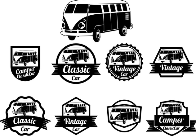 632x443 Vw Camper Vector Badges Free Vector Download 369313 Cannypic