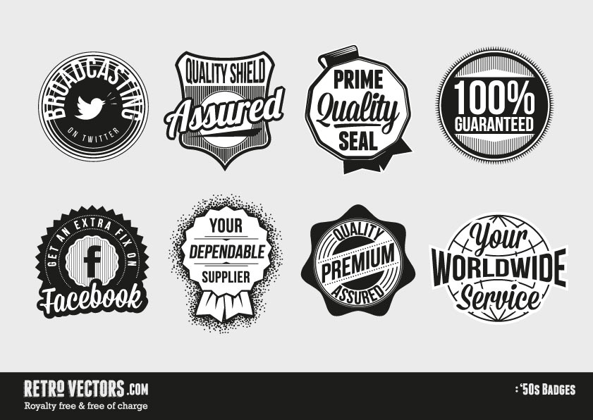 841x596 50s Badges Royalty Free Free Of Charge Commercial Use Free