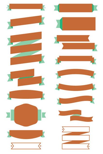 425x634 Free Ribbon Vector Amp Banner Set